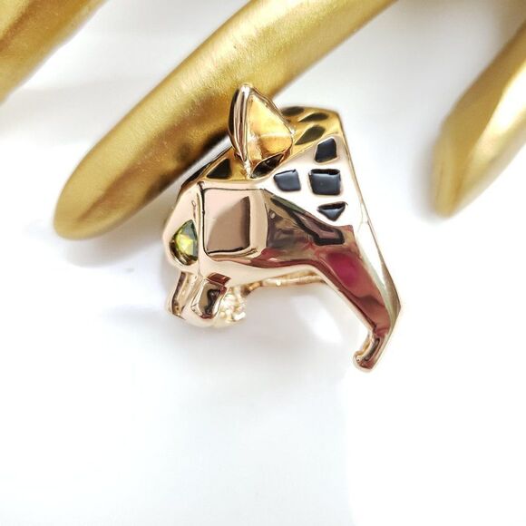 New! FP Panthere Gold Plated Cocktail Statement Ring - Picture 14 of 16